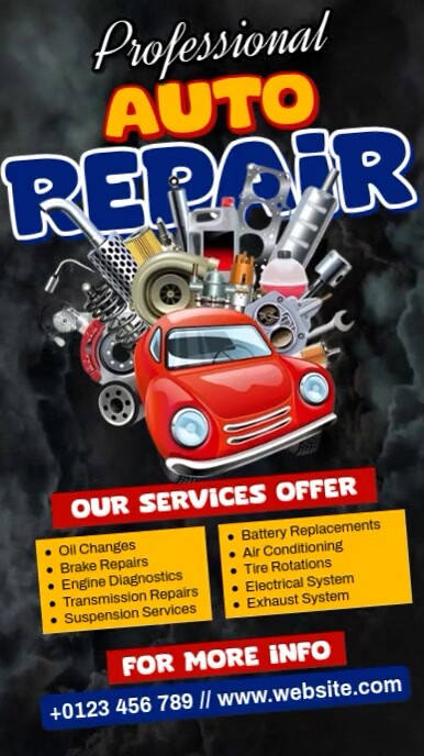 Copy of Professional Auto Repair Ads | PosterMyWall