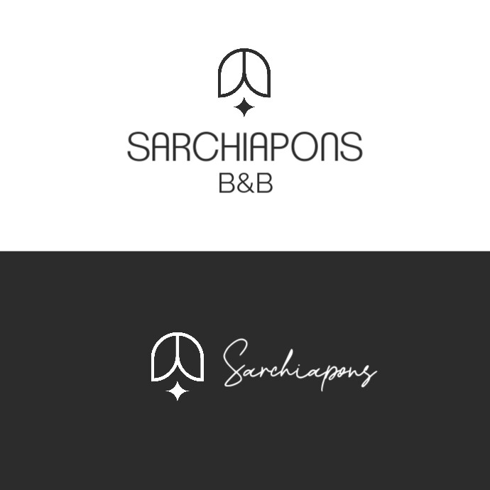 professional b&b arch icon black and white logo template modern design 2024 2025 2026 2027 2028 2029