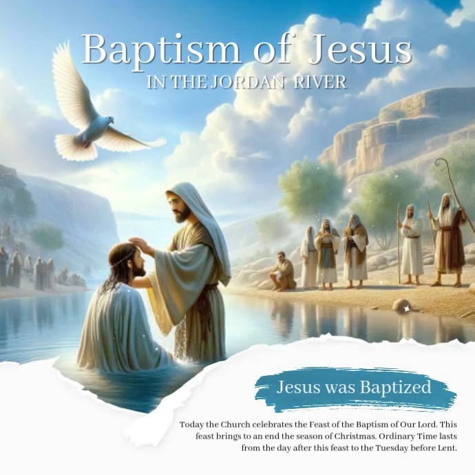 Plantilla de Professional Baptism Of Jesus Instagram Post | PosterMyWall