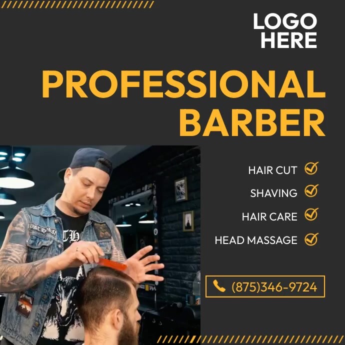 Barber Posts. Design Professional Barber Template | PosterMyWall