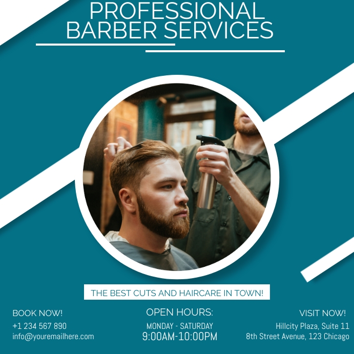 Barber Posts. Design professional barber services Template | PosterMyWall