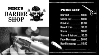 Professional Barber Shop Digital Sign Price List Digital Display (16:9) template