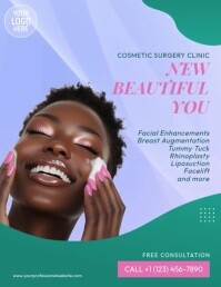 Professional Beauty Clinic Flyer (us Letter) Pamflet (Letter AS) template