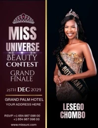 Professional Beauty Pageant Video Flyer (us Letter) template