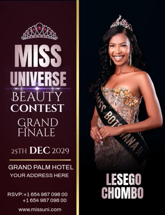 Professional Beauty Pageant Video Flyer (us Letter) template