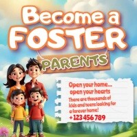 Professional Become A Foster Parents  Instagram Post Instagram-opslag template