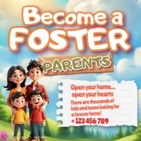 Professional Become A Foster Parents  Instagram Post Instagram-Beitrag template