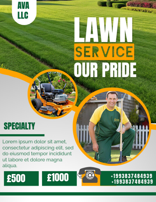 Professional Best And Premium Lawn Care Service Flyer For Free (instagram, Facebook, Tiktok And Busi template
