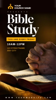 Professional Bible Study  Digital Display (9:16) template