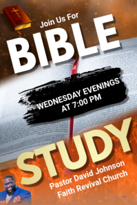 Professional Bible Study Event Poster template