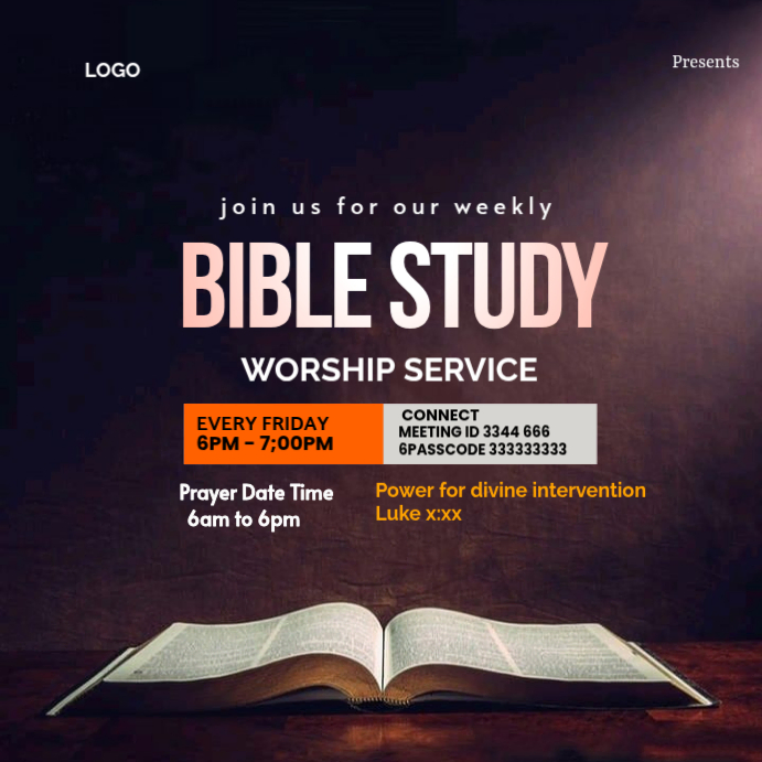 Modèle Professional Bible Study Instagram Post | PosterMyWall