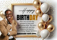 Professional Birthday A1 template