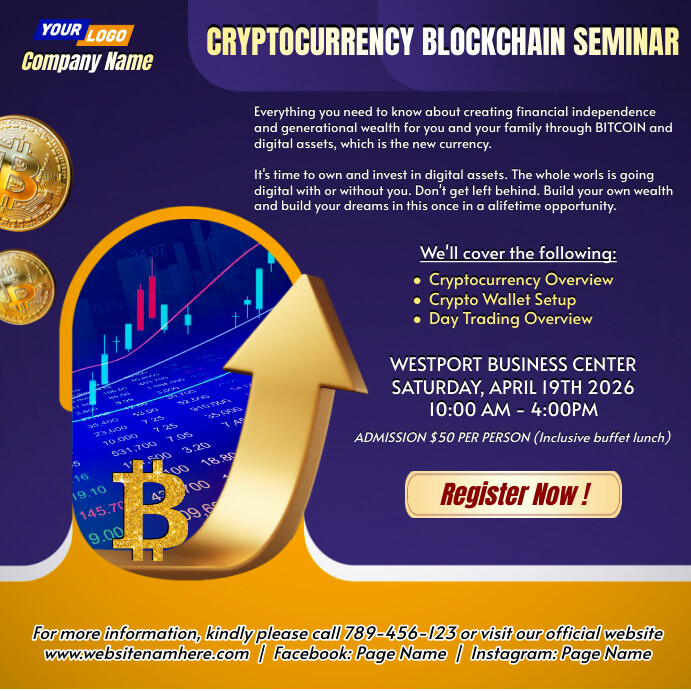 Copy of Professional Bitcoin Investment Seminar Flyer | PosterMyWall