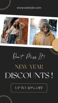 Professional Black And Gold And White Minimal Instagram Story Fashion Store Advertising  Instagram S template