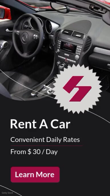 Professional Black And Purple And White Car Rental Services Instagram Story Advertisement 2024 2025 template