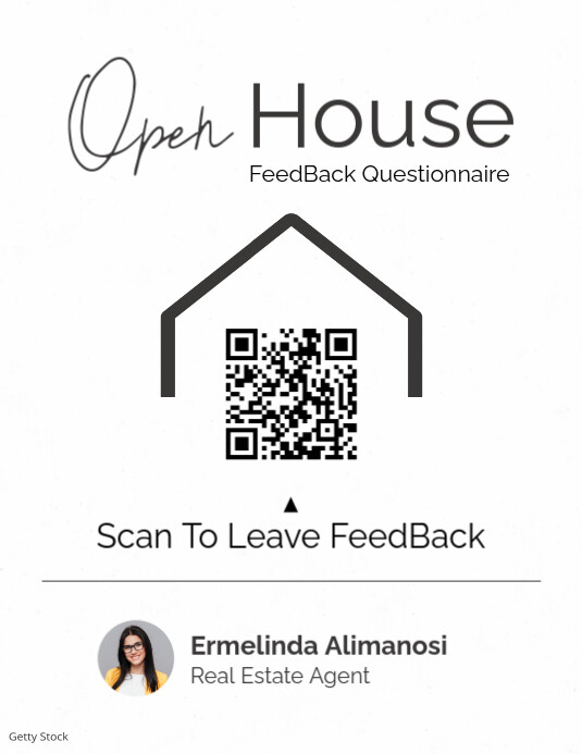 Professional Black And White Open House Modern Minimal Black And White Template Design  Flyer (us Le Pamflet (VSA Brief)