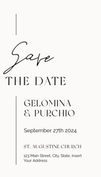 Professional Black And White Save The Date Minimal Wedding Invitation Save the date Business Card Cartão de visita template