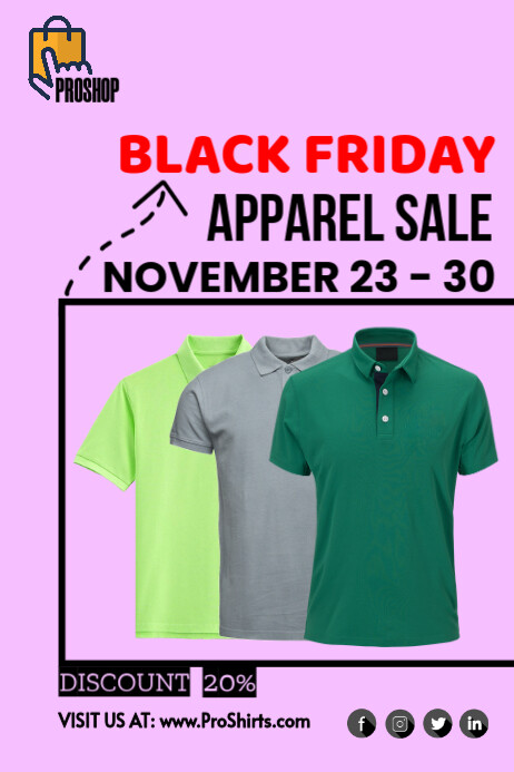 Professional Black Friday Apparel Poster Template | PosterMyWall