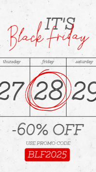 Professional Black Friday Instagram Story Template – Modern Calendar Sale Design Instagram Story