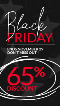 Professional Black White And Red Black Friday Sales Advertising | Black Friday Instagram Story Adver template