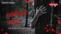 Professional Black White And Red Illustrative Scary Horror Youtube Thumbnail Youtube Thumbnail template