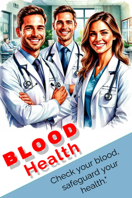 Professional Blood Health Poster, Medical Poster Template | PosterMyWall