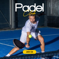 Professional Blue And Yellow Dynamic Padel Training Your Instagram Post Instagram Post template