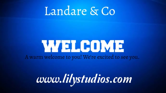 First Timer Welcome Design/animation Professional Blue Animated Welcome Video Digital Display Template ...