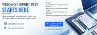 白色 Career Fair รูปปกบน Facebook Template