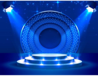 Professional Blue Spotlight Stage  Flyer (us Letter) template