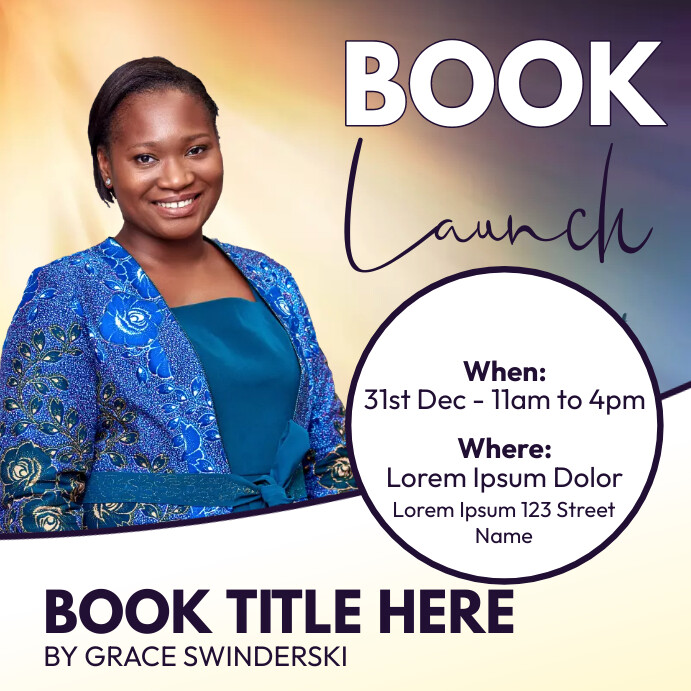 Professional Book Launch Event Template | PosterMyWall