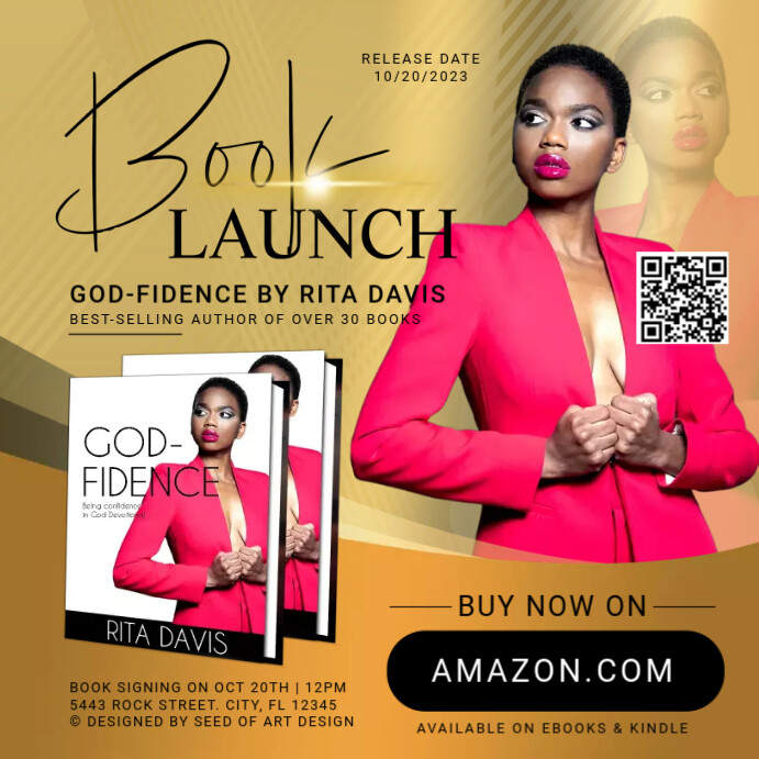 Professional Book Launch Event Template | PosterMyWall