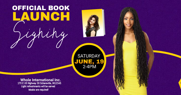 Professional Book Launch Flyer,biography desi Facebook Shared Image template