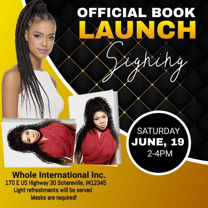 Professional Book Launch Flyer,biography desi template