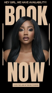 Professional Book Now Boutique Hair Flyer  In Instagram Story template