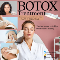 Professional Botox Aesthetic Clinic Post Design  Instagram Post template