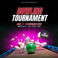 Professional Bowling Tournament Square (1:1) template