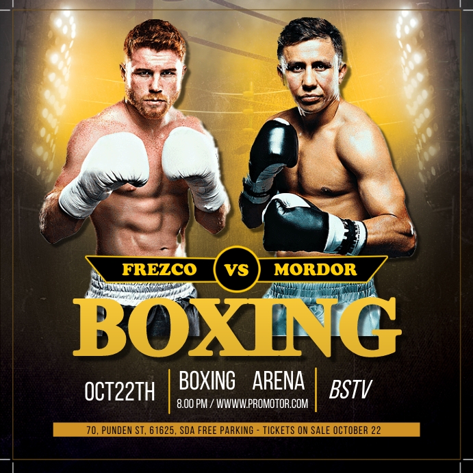 Professional Boxing Ads Template | PosterMyWall