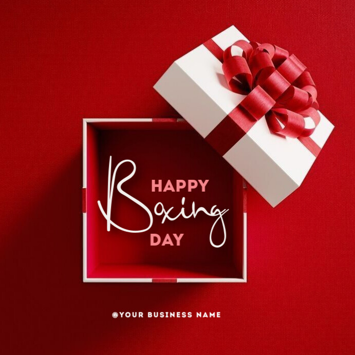 Professional Boxing Day 2024 Design Template, Boxing Day Card Wishes Greetings, Boxing Day Event Fly Instagram Post