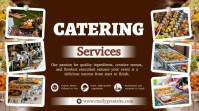 Professional Brown And White Modern Catering Services Banner Landscape Digital Display (16:9) template