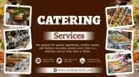 Professional Brown And White Modern Catering Services Banner Landscape Digital Display (16:9) template