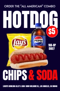 Professional Burger/hotdog Combo Food Special Poster template