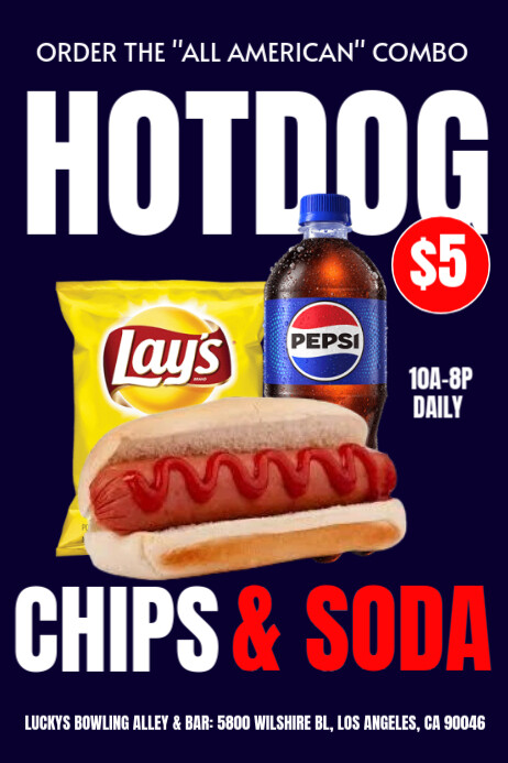 Professional Burger/hotdog Combo Food Special Poster template