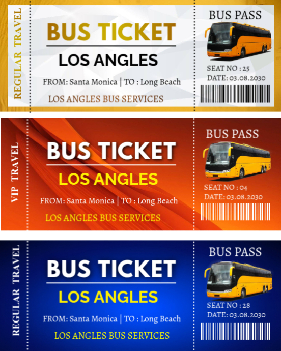 Modèle Bus Ticket Instagram Portrait | PosterMyWall