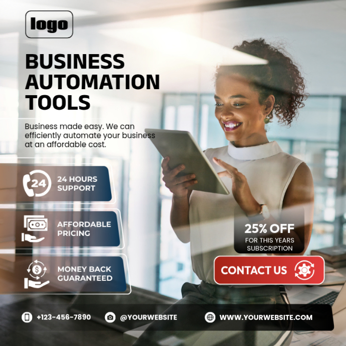 Business Automation Tools Template | PosterMyWall