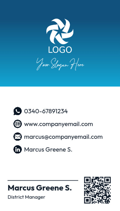 professional business card vertical design นามบัตร template