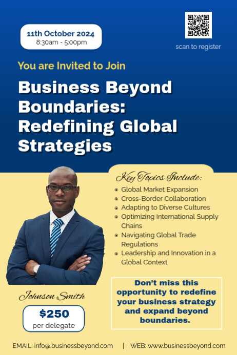 Professional Business Conference Meeting Ad Poster Template | PosterMyWall