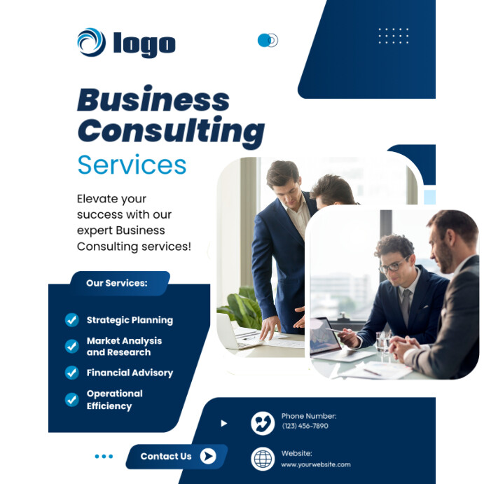 Professional Business Consulting Instagram Post template