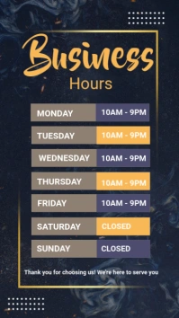 Professional Business Hours Instagram Story template
