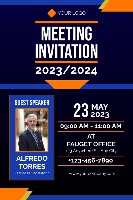 Professional Business Meeting Invitation Template | PosterMyWall